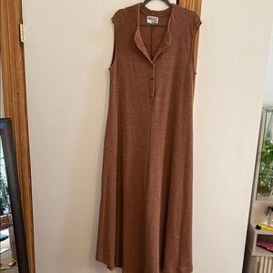 BUCKETLIST Brown Sleeveless Maxi Dress